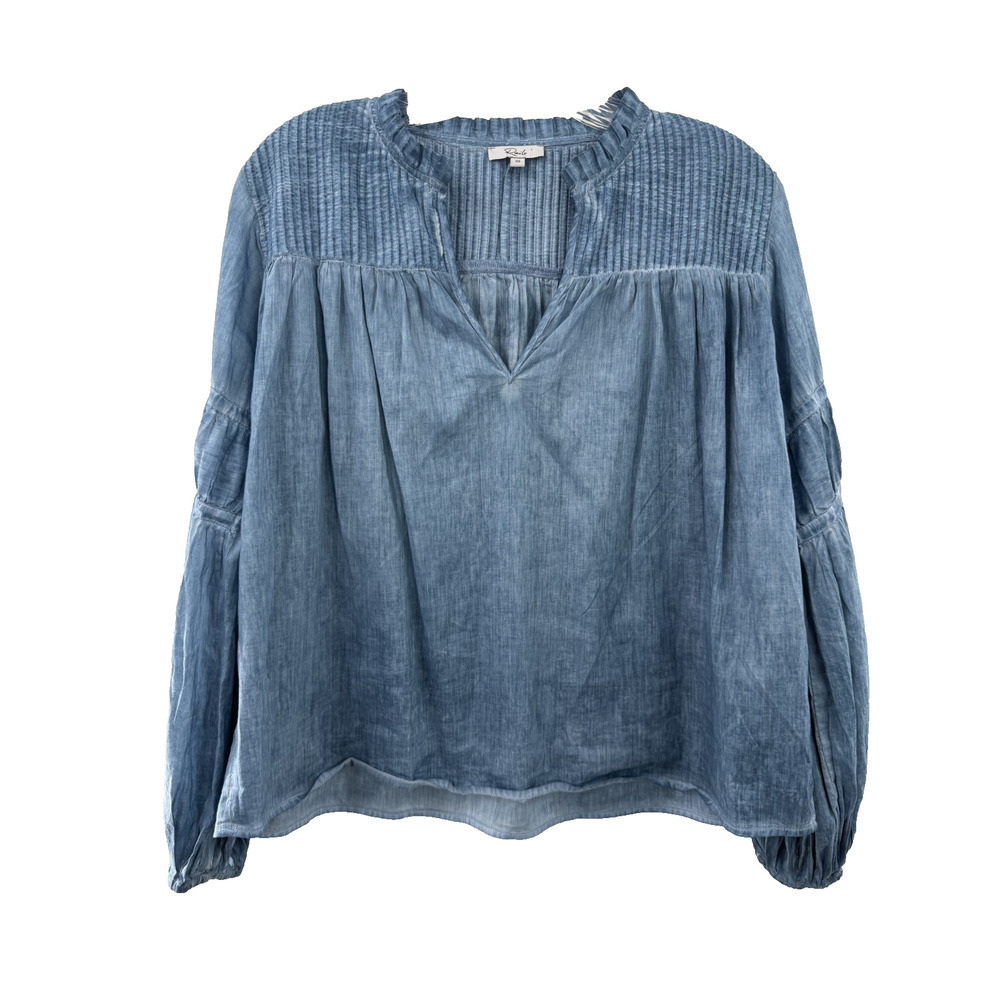 Rails Women's Marli Faded Blue Boho Designer Lightweight Blouse Top Size XS